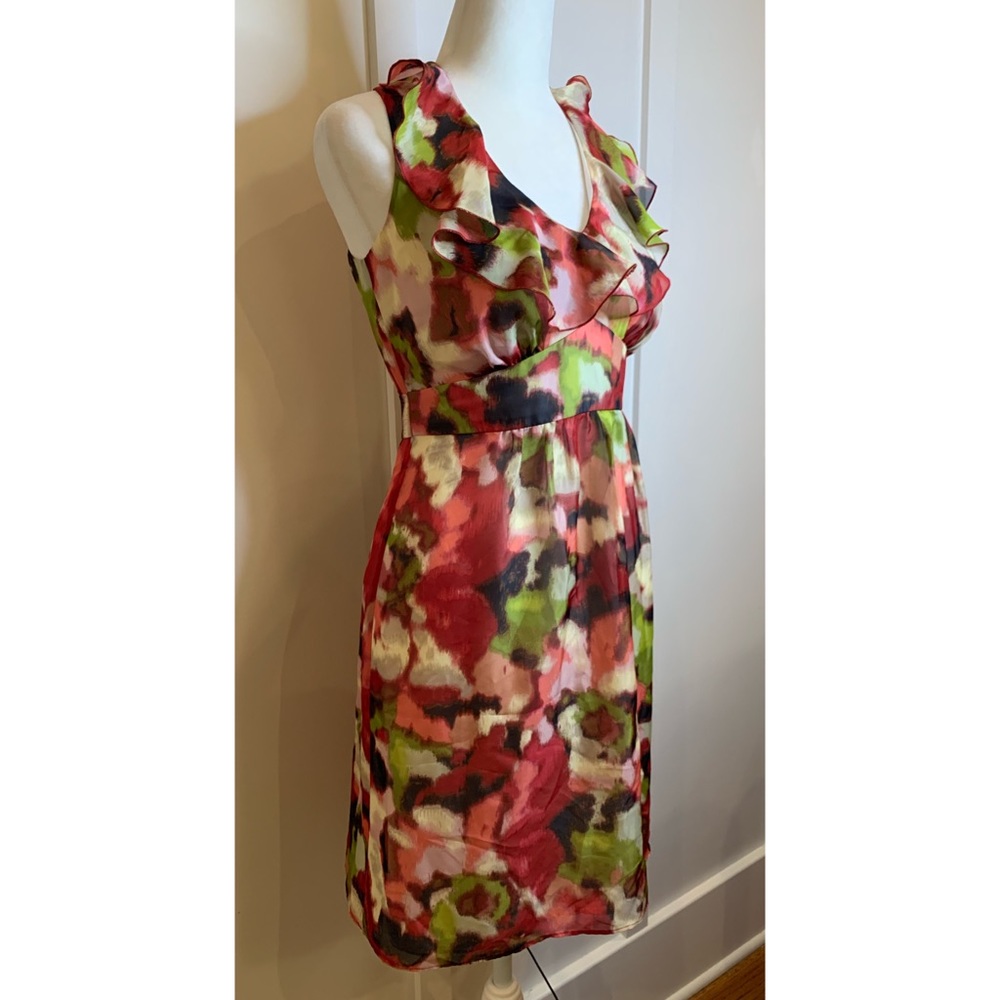 LOFT Petites Flowered Dress, Size 0P